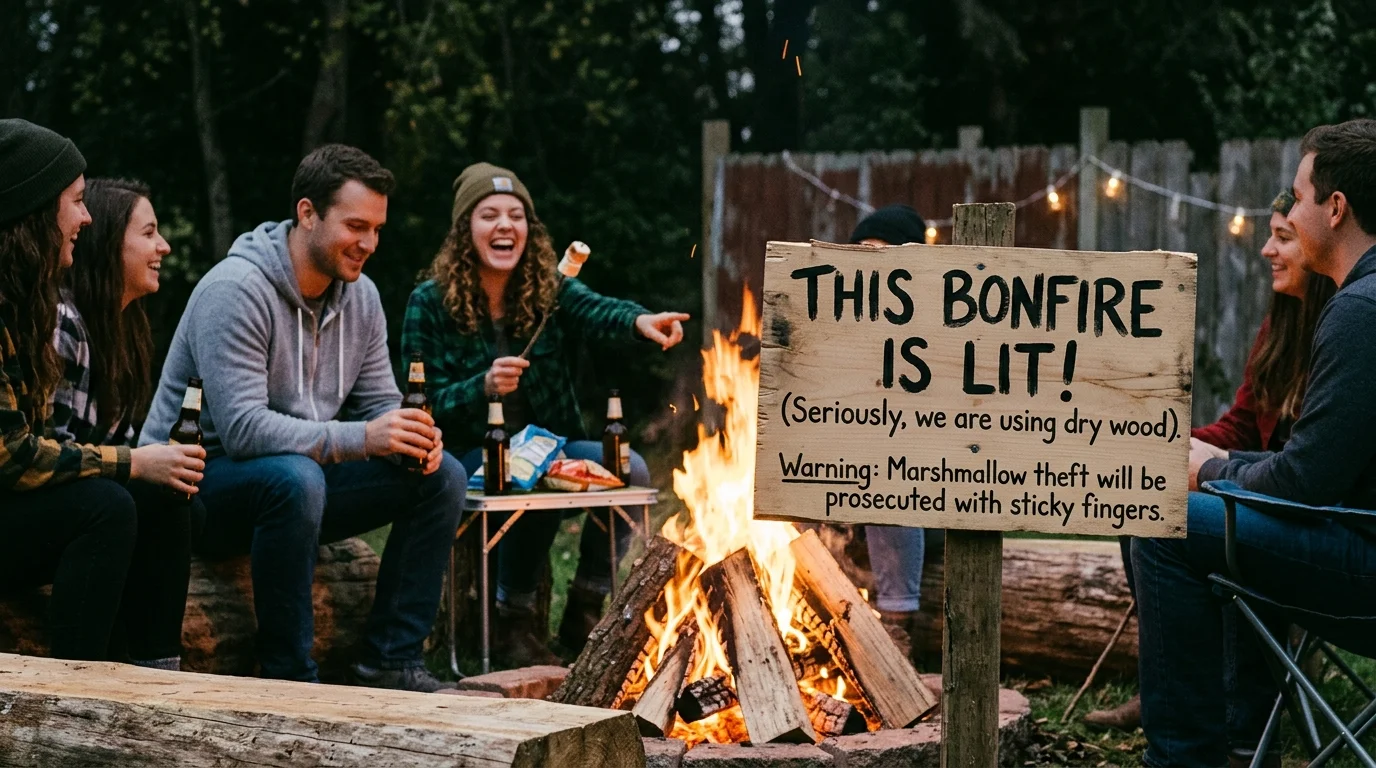 Caption-Style Bonfire Puns