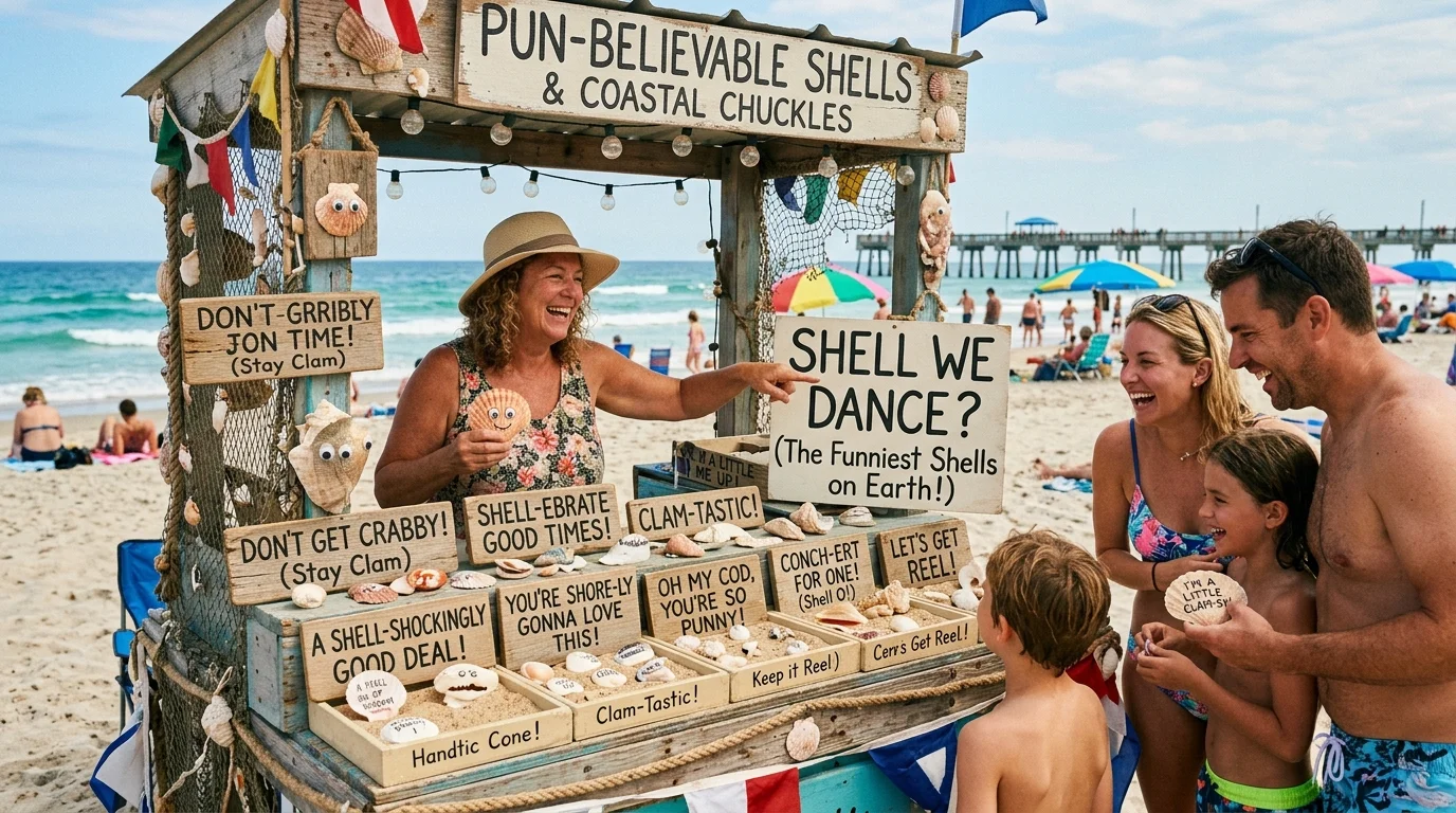 Caption-Style Shell Puns
