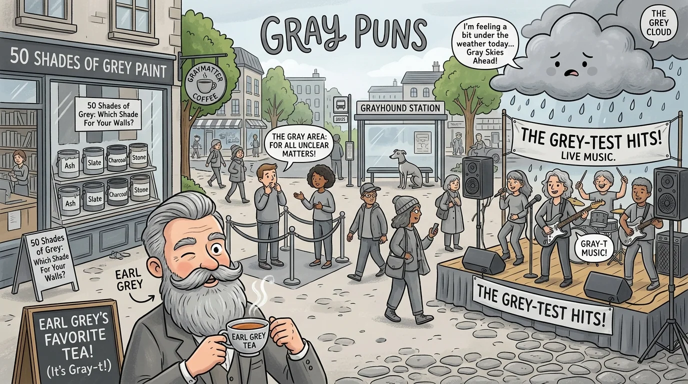 Funny Gray Puns That Keep It Neutral