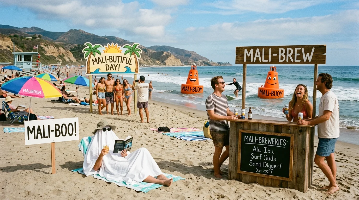 Funny Malibu Puns That Ride the Wave