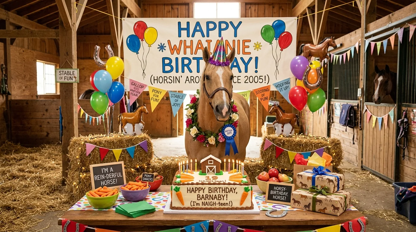 Neigh Birthday Puns