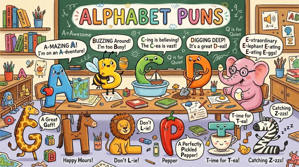 alphabet puns
